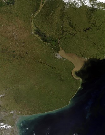 Framed Rio de la Plata Estuary Print