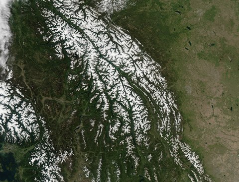 Framed View of the Rocky Mountains Print