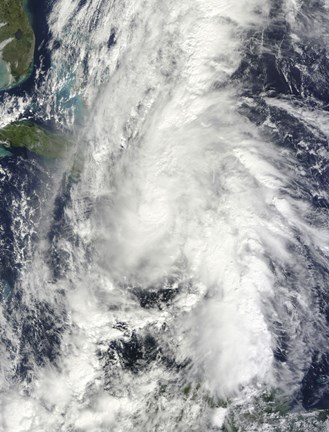 Framed Hurricane Tomas Print