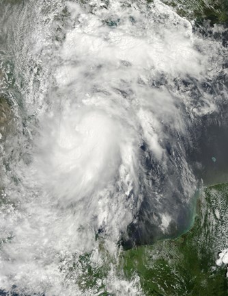 Framed Tropical Storm Hermine in the Gulf of Mexico Print