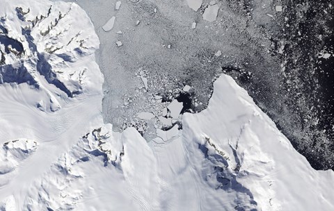 Framed Northern tip of Alexander Island Print