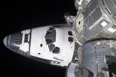 Framed High-angle view of the Crew Cabin of Space Shuttle Atlantis Print
