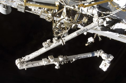 Framed Canadian-Built Space Station Remote Manipulator System (Canadarm2), during Undocking AWctivities Print