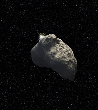 Framed Artist&#39;s Impression of a One-Half-Mile-Diameter Kuiper Belt Object Print