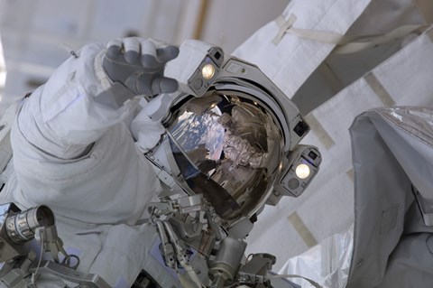Framed Astronaut Participates in a Session of Extravehicular Activity 3 Print