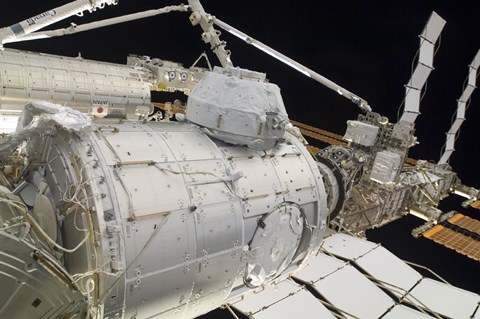 Framed Pressurized Mating Adapter 3 in the Grasp of the Canadarm2 Print