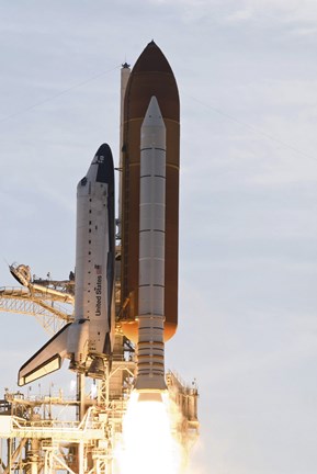 Framed Space Shuttle taking off Print