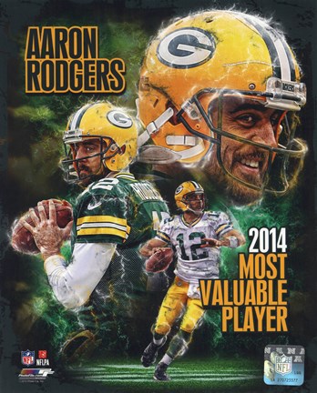 Framed Aaron Rodgers 2014 NFL MVP Composite Print