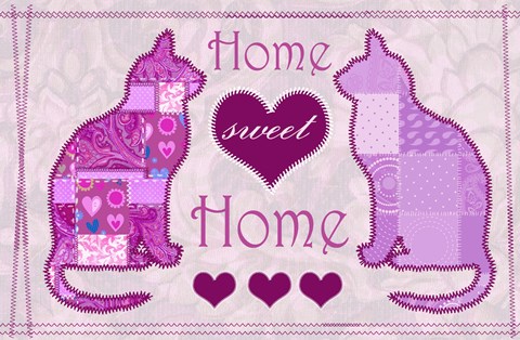 Framed Home Sweet Home Cats II Print