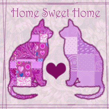 Framed Home Sweet Home Cats III Print