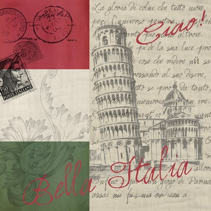 Framed Vintage Travel Italia II Print