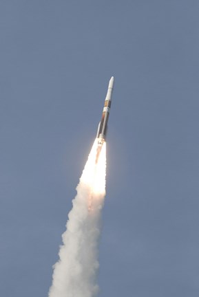 Framed Delta IV Rocket Roars into the Sky with the GOES-O Satellite Aboard Print