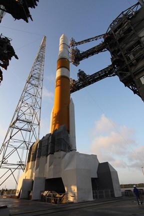 Framed Delta IV Rocket that will Launch the GOES-O Satellite into Orbit Print