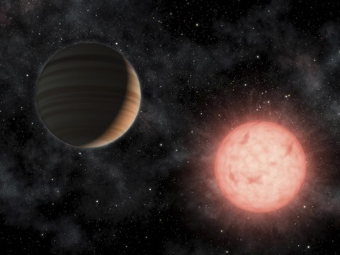 Framed Artist&#39;s Concept of the Smallest Star Known to Host a Planet Print
