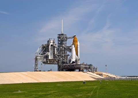 Framed Space Shuttle Endeavour on the Launch Pad at Kennedy Space Center, Florida Print