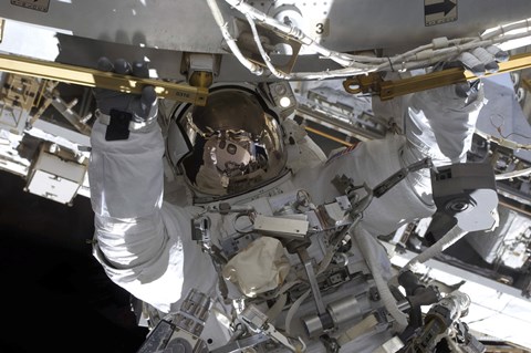 Framed Astronaut Doing  Extravehicular Activity Print