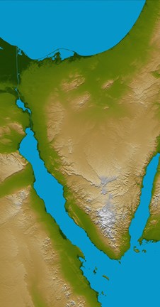 Framed Sinai Peninsula Print