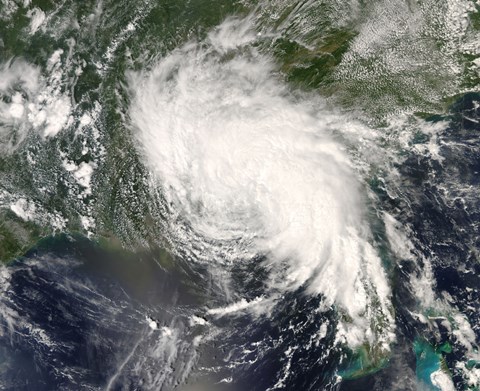 Framed Tropical Storm Fay Ver the Southeastern United States Print