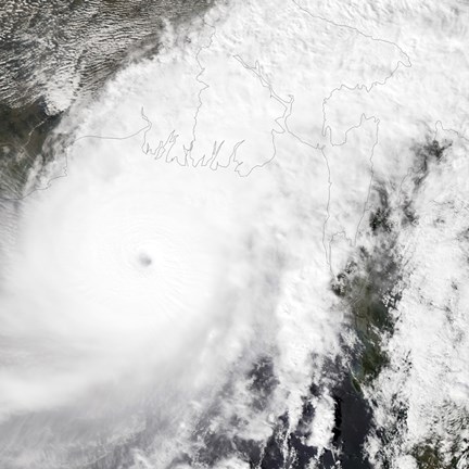 Framed Tropical Cyclone Sidr Print