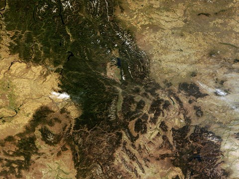 Framed Relatively Clear Day Over the Northwestern Portion of the United States Print