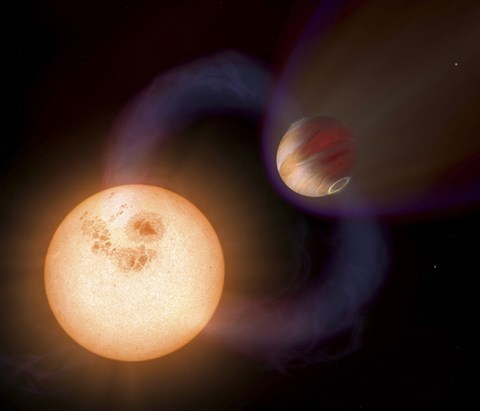 Framed Artist's Impression of a Unique Type of Exoplanet Print