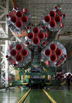 Framed Boosters of the Soyuz TMA-14 Spacecraft Print