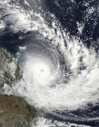 Framed Tropical Cyclone Hamish over Australia Print