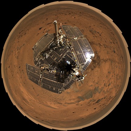 Framed Mars Exploration Rover on the Surface of Mars Print
