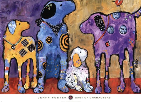 Framed Cast of Characters Print