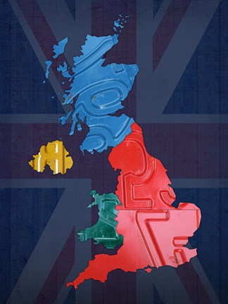 Framed UK Map Print