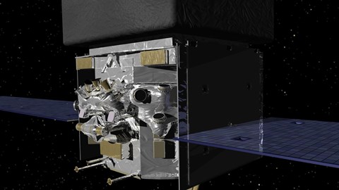 Framed Artist&#39;s Concept of the Gamma-Ray Large Area Space Telescope, or GLAST Print