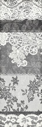 Framed Vintage Lace Panel I Print