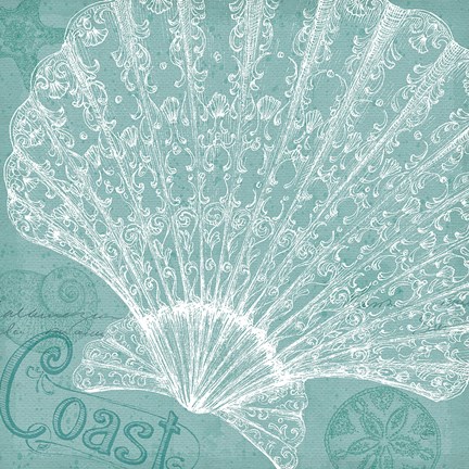 Framed Aqua Treasure III Print