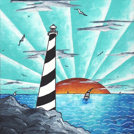 Framed Light House Print