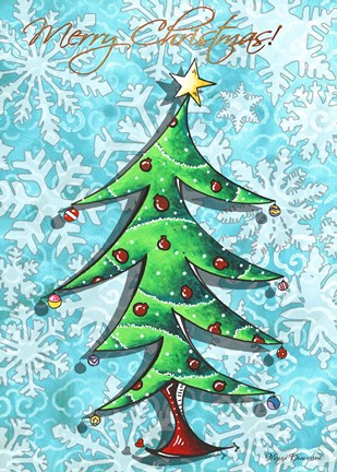 Framed Christmas Tree 1 Print