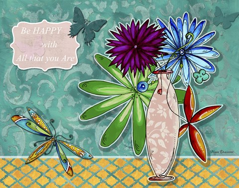 Framed Flower Pot 3 Print