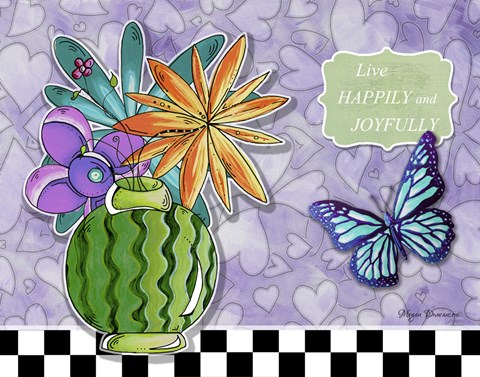 Framed Flower Pot 9 Print