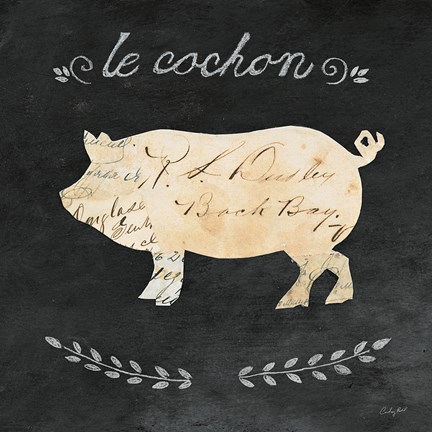 Framed Le Cochon Cameo Sq Print