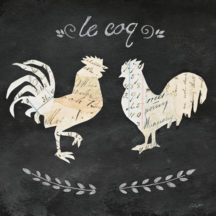 Framed Le Coq Cameo Sq Print