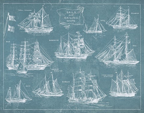 Framed Sailing Ships Print