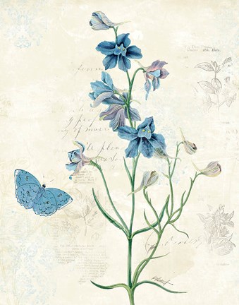 Framed Booked Blue II Print