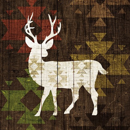 Framed Southwest Lodge - Deer I Print