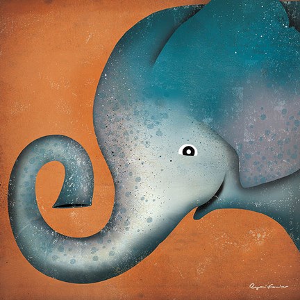 Framed Elephant WOW Print