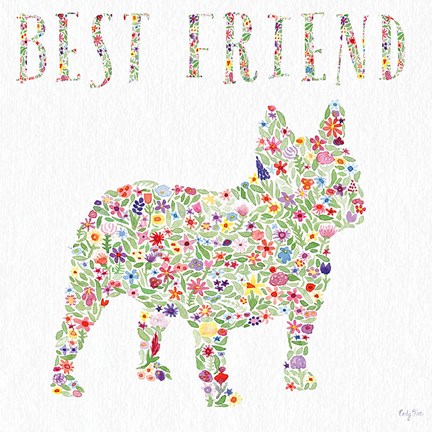 Framed French Bulldog - Best Friend Print
