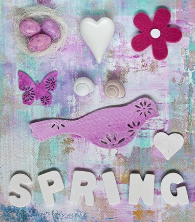 Framed Spring Collage Print