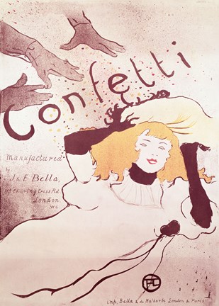 Framed Confetti, 1893 Print