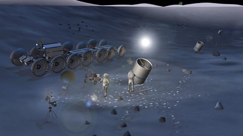 Framed Concept of Possible Activities During Future Space Exploration Missions Print