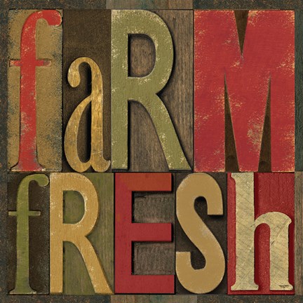Framed Printers Block Farm To Table IV Print
