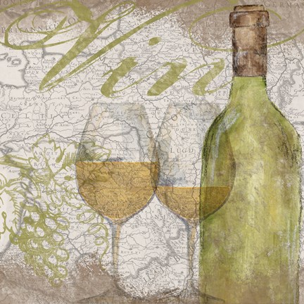 Framed Vino and Vin II Print