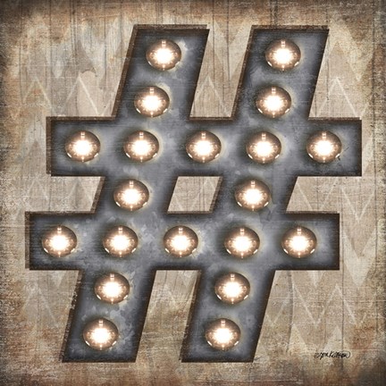 Framed Marquee Symbols I Print